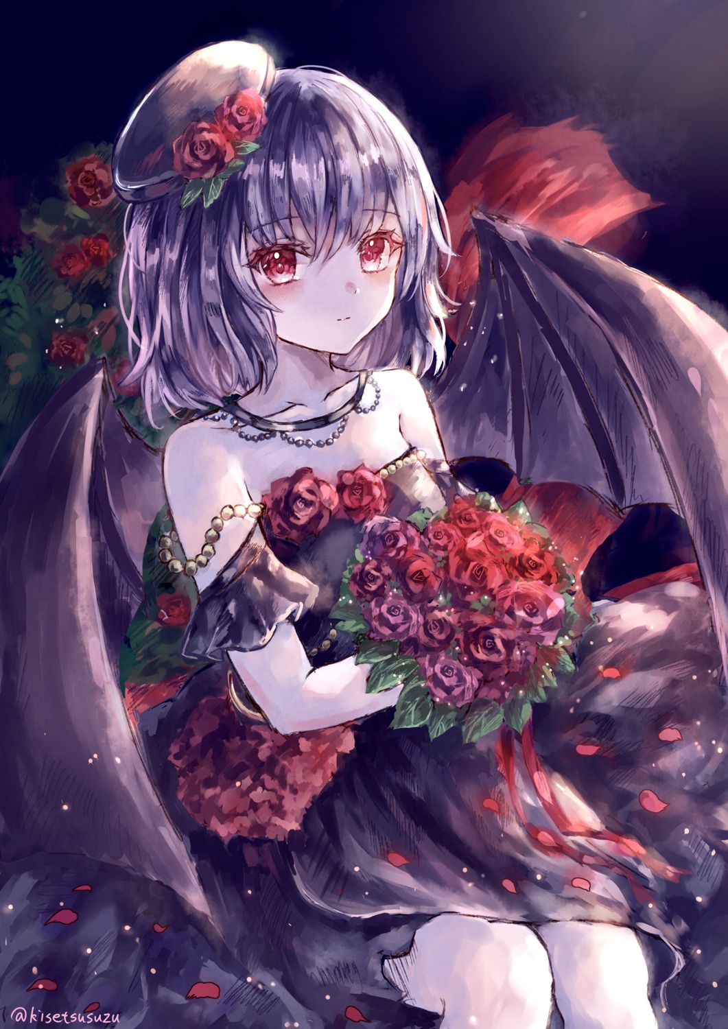 dress, remilia_scarlet, suzushina, touhou, wings