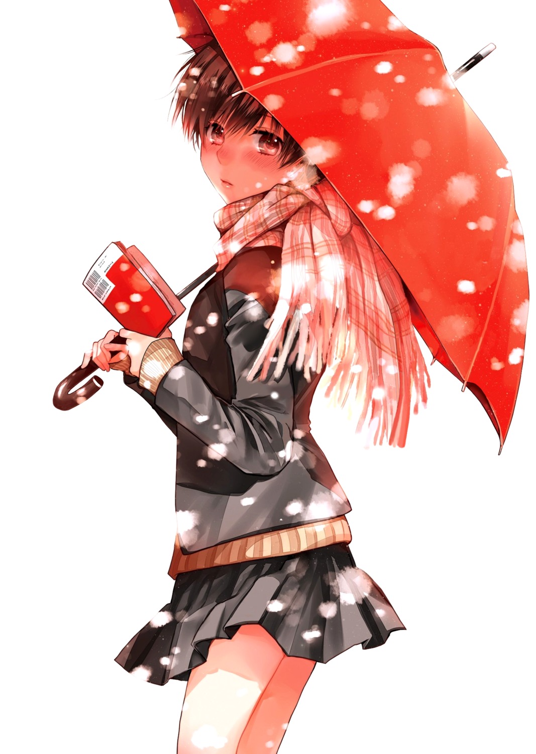 bokura_wa_minna_kawaisou, miyahara_ruri, seifuku, skirt_lift, sweater, umbrella