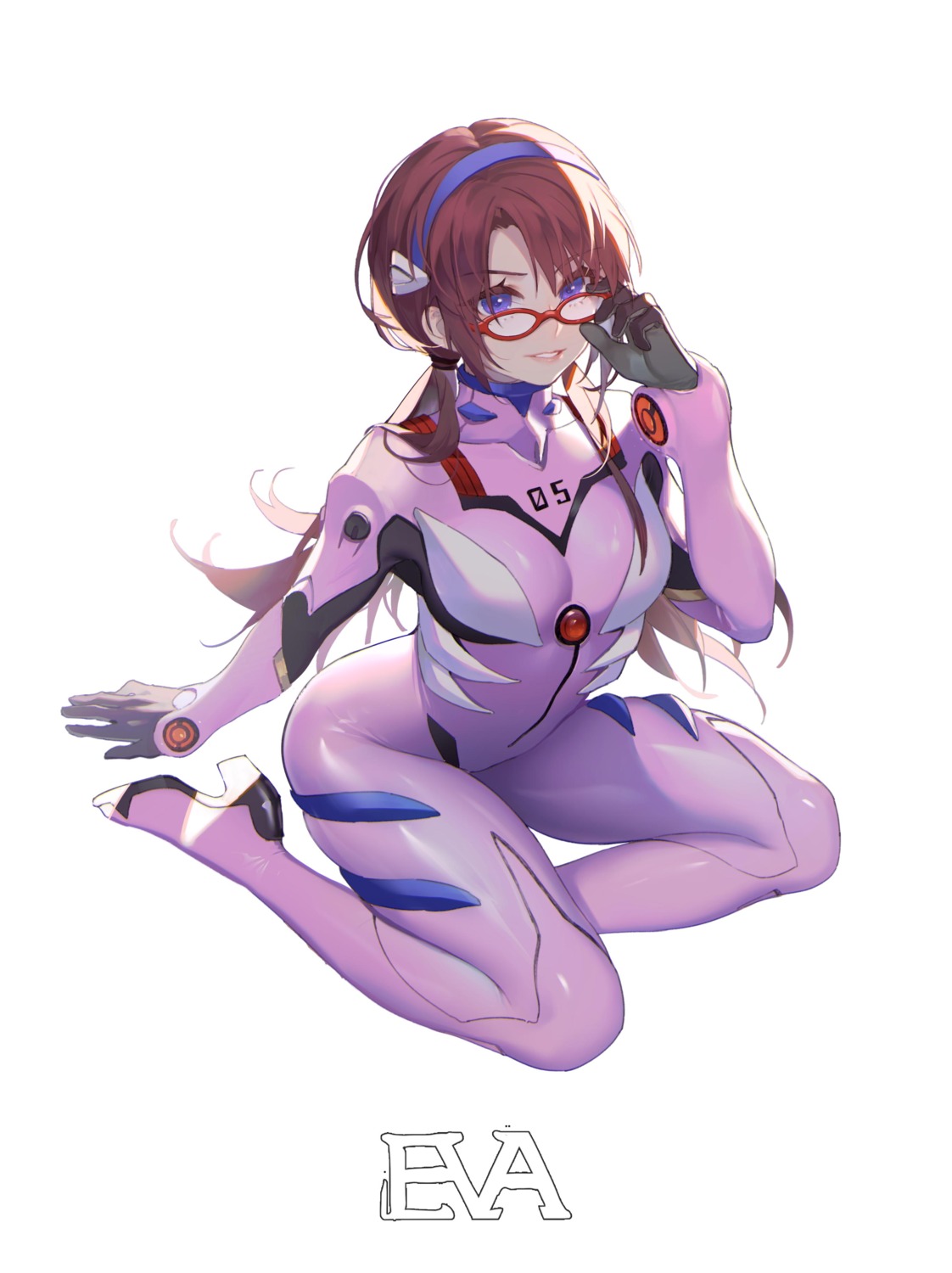 bodysuit, heels, koi_han, makinami_mari_illustrious, megane, neon_genesis_evangelion