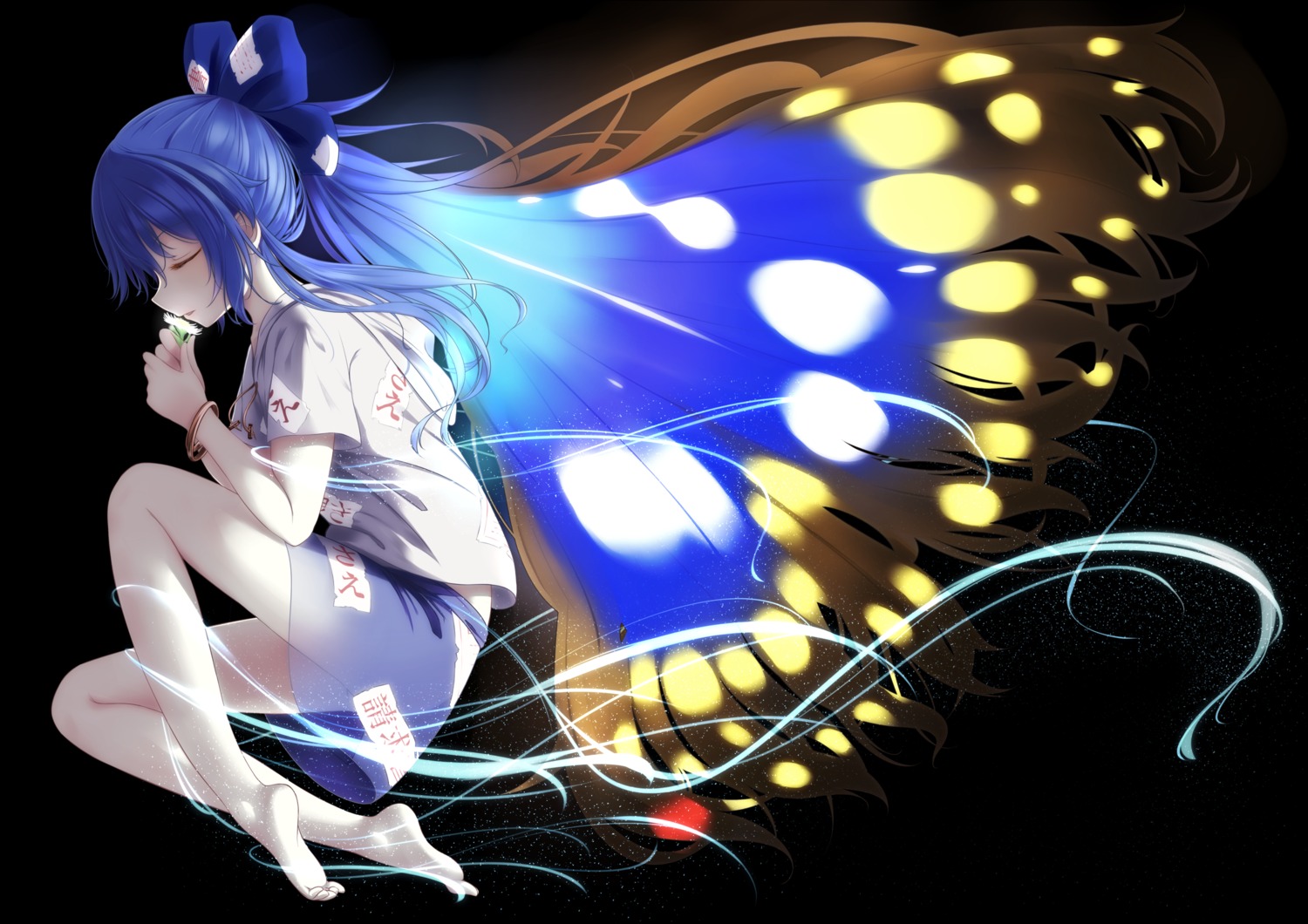 indica, see_through, skirt_lift, touhou, wings, yorigami_shion