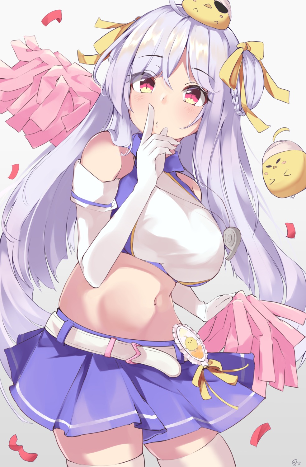 azur_lane, cheerleader, cygnet_(azur_lane), manjuu_(azur_lane), mushpz, thighhighs