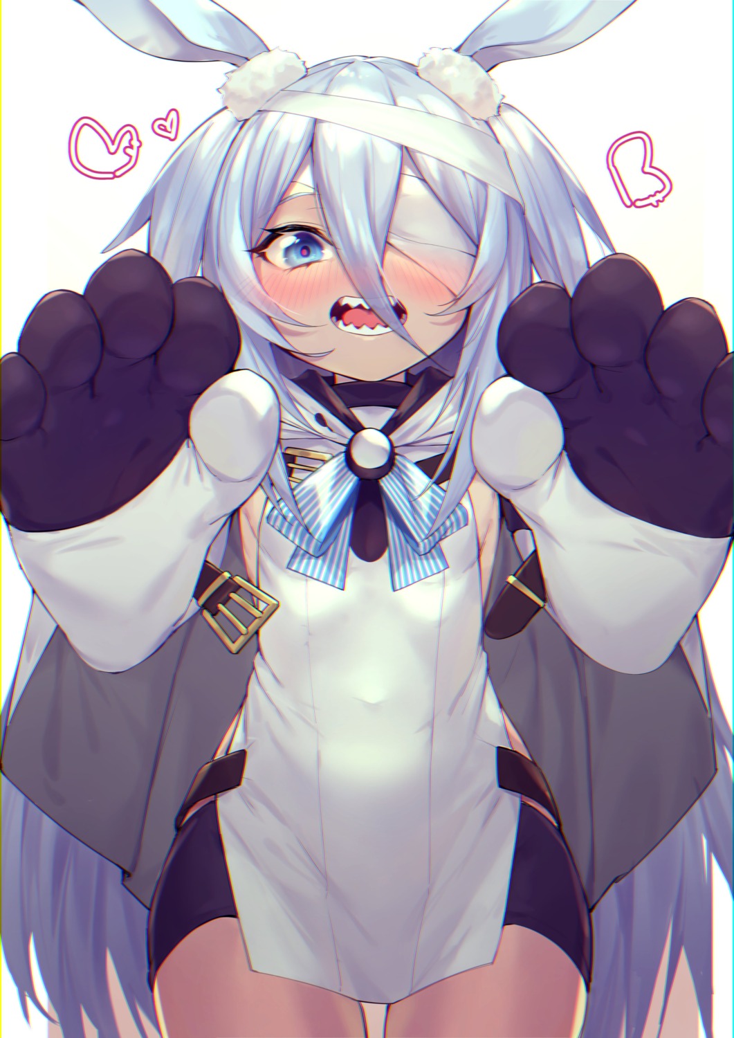 animal_ears, bandages, bunny_ears, little_witch_nobeta, monica_(little_witch_nobeta), shennai_misha