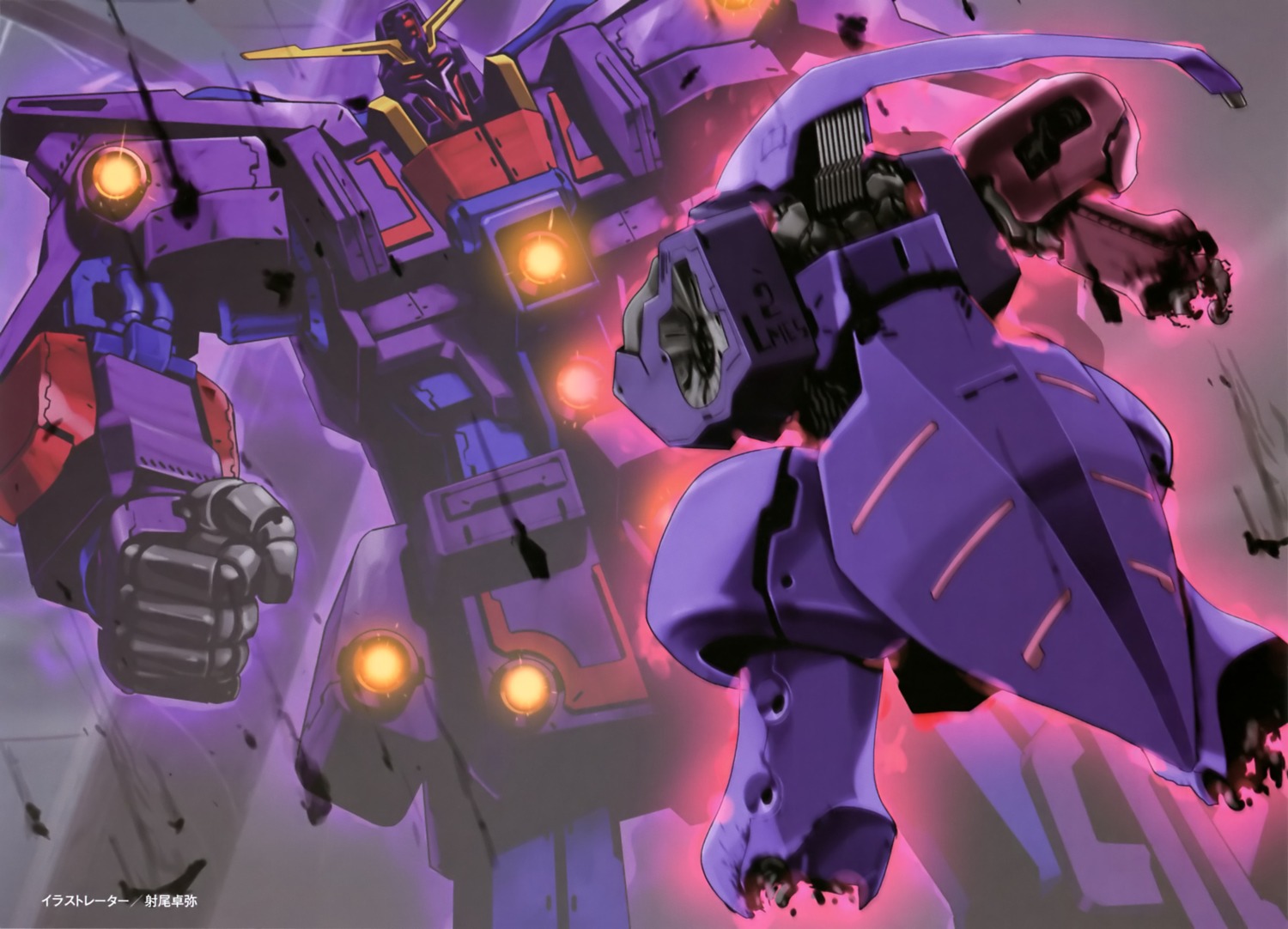 gundam, gundam_zz, io_takuya, mecha, psyco_gundam_mark_ii, qubeley, zeta_gundam