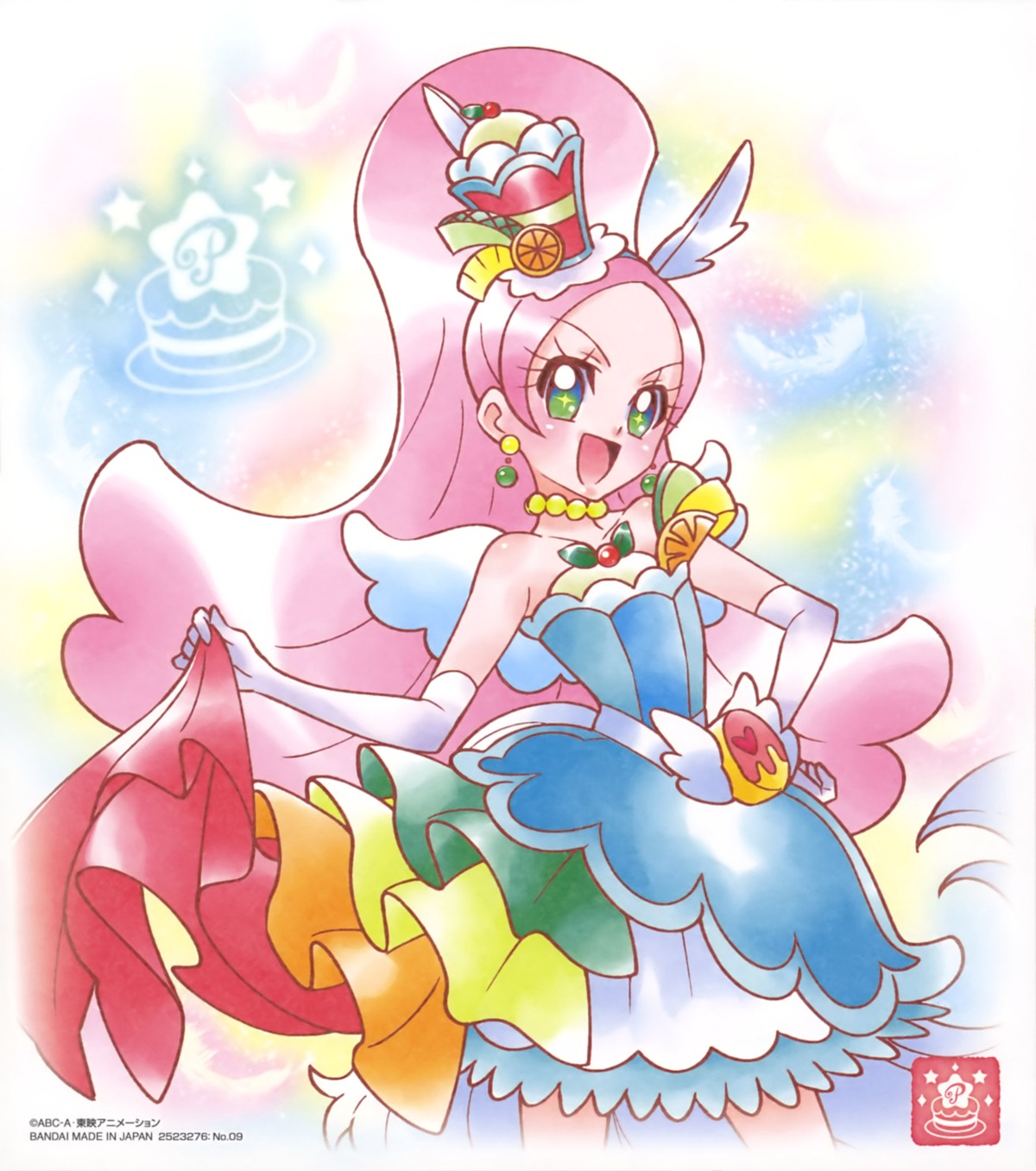animal_ears, dress, kirahoshi_ciel, kirakira_precure_a_la_mode, precure, skirt_lift, tagme, tail