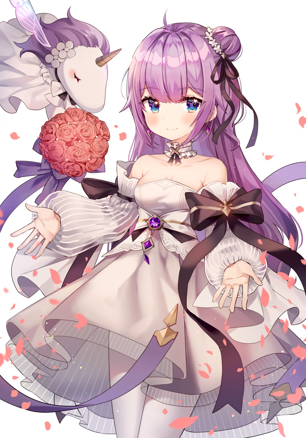 azur_lane, churi_(oxxchurixxo), dress, pantyhose, skirt_lift, unicorn_(azur_lane), wedding_dress