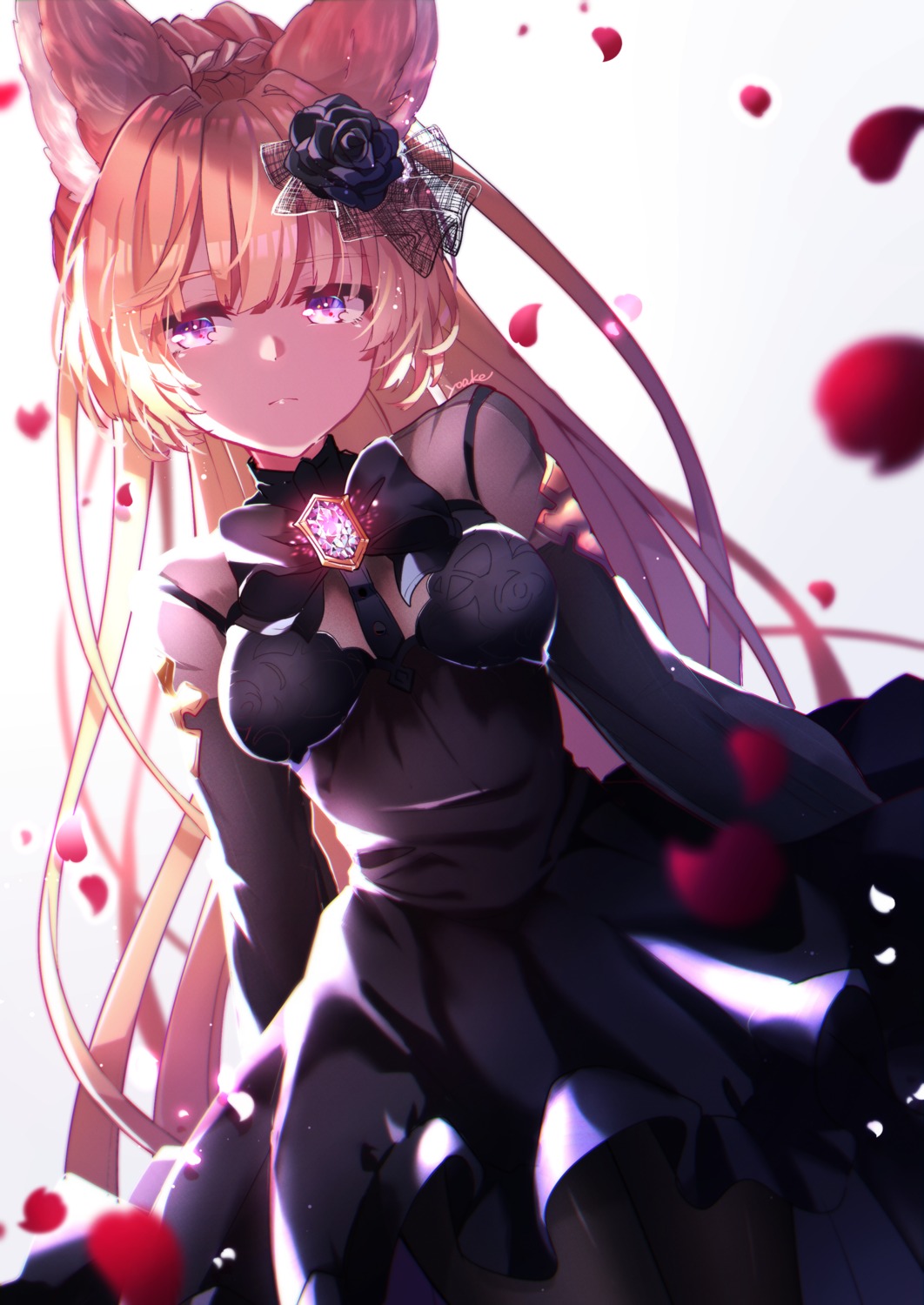 animal_ears, dress, granblue_fantasy, yoake, yuisis_(granblue_fantasy)