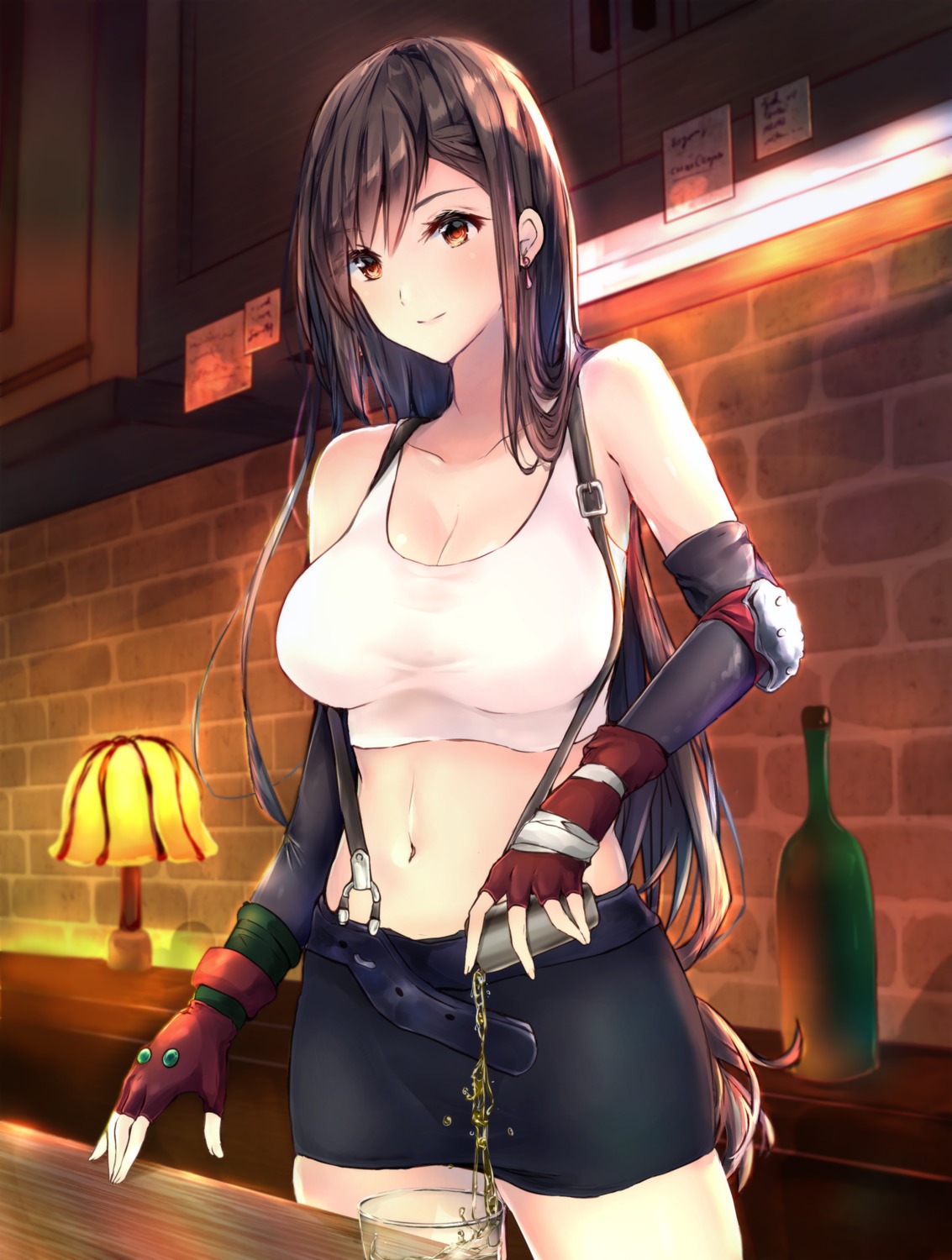 cleavage, final_fantasy, final_fantasy_vii, oramikainu, tifa_lockhart
