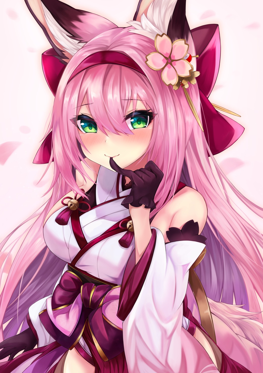 animal_ears, azur_lane, hanazuki_(azur_lane), japanese_clothes, ryara_vivi, tail