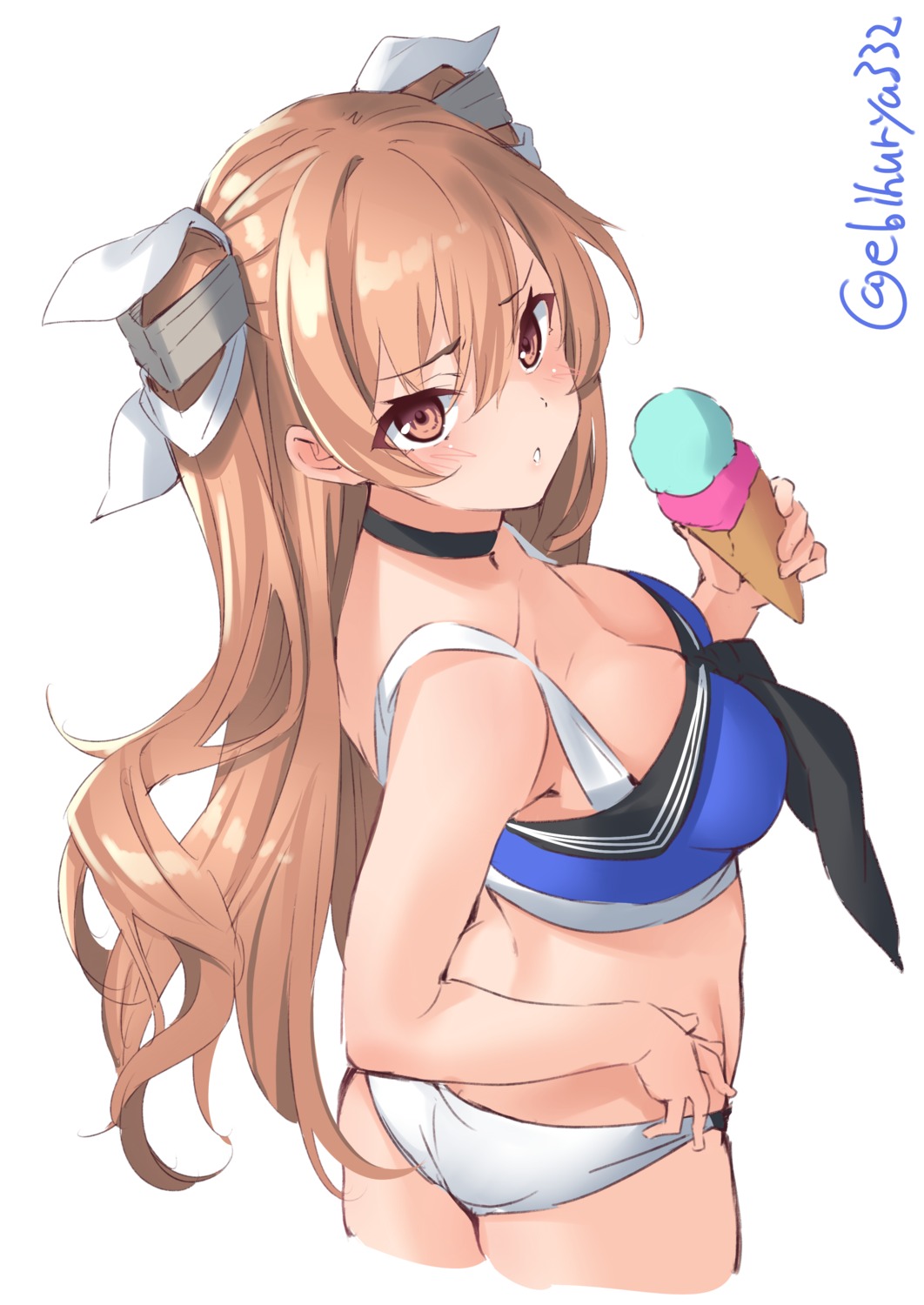 ass, bikini, cleavage, ebifurya, johnston_(kancolle), kantai_collection, swimsuits