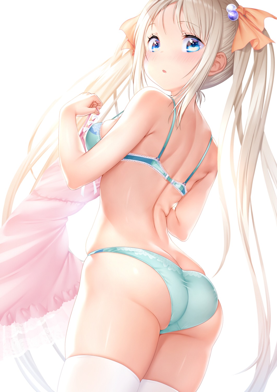 ass, bra, pantsu, thighhighs, zizi_(zz22)