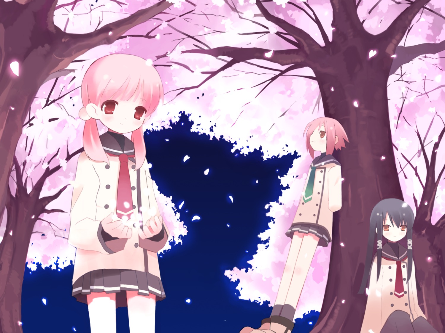 akino_momiji, cuffs, kiriyama_sakura, mitsuki_mouse, pantyhose, sakura_musubi, sera_karen, wallpaper