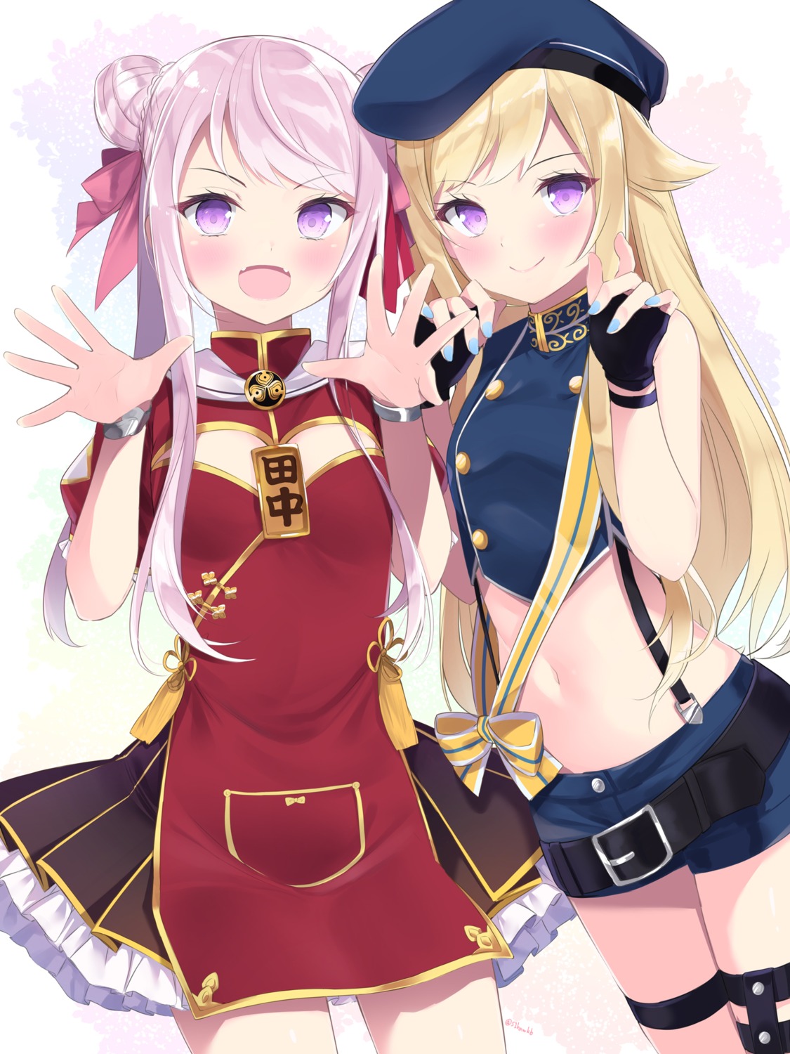 asian_clothes, garter, himehina_channel, sasahara_wakaba, suzuki_hina, tanaka_hime