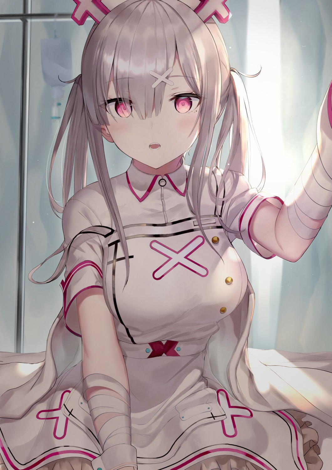 bandages, nijisanji, nurse, sukoya_kana, zukan_(db_tyoutyo)