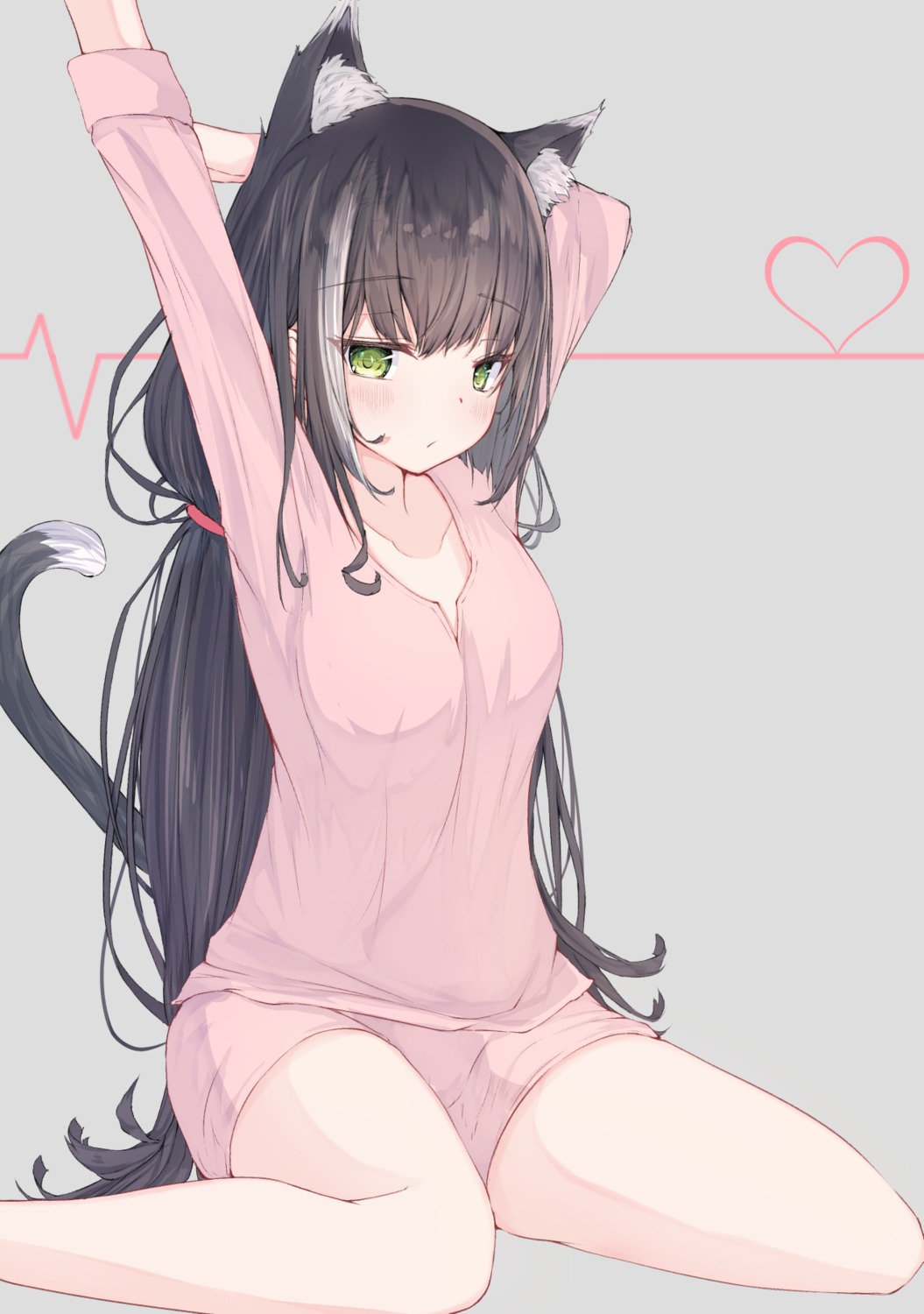 animal_ears, karyl_(princess_connect), megumi_kei, nekomimi, pajama, princess_connect!, princess_connect!_re:dive, tail
