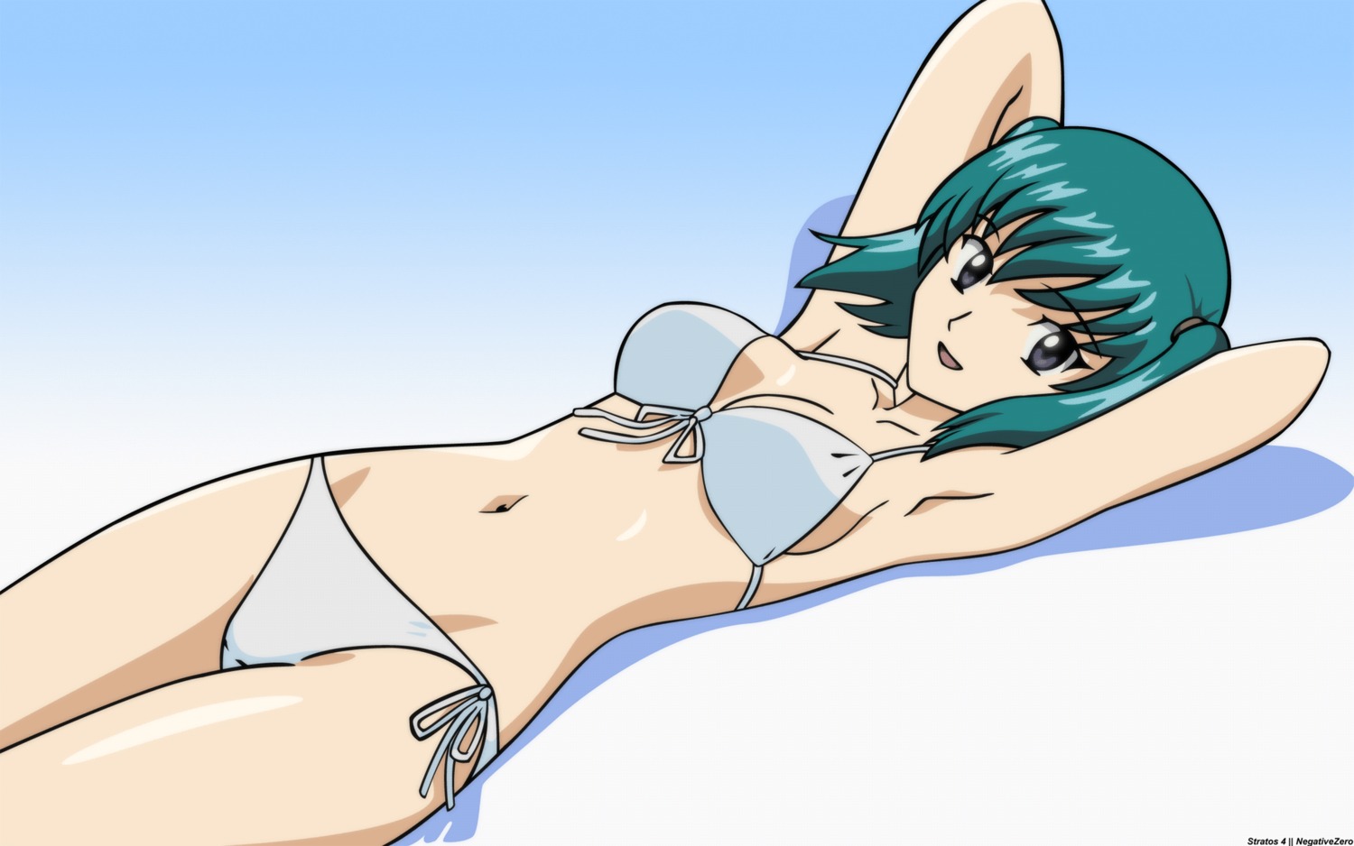 bikini, honjou_mikaze, stratos_4, swimsuits, vector_trace, wallpaper, watermark, yamauchi_noriyasu