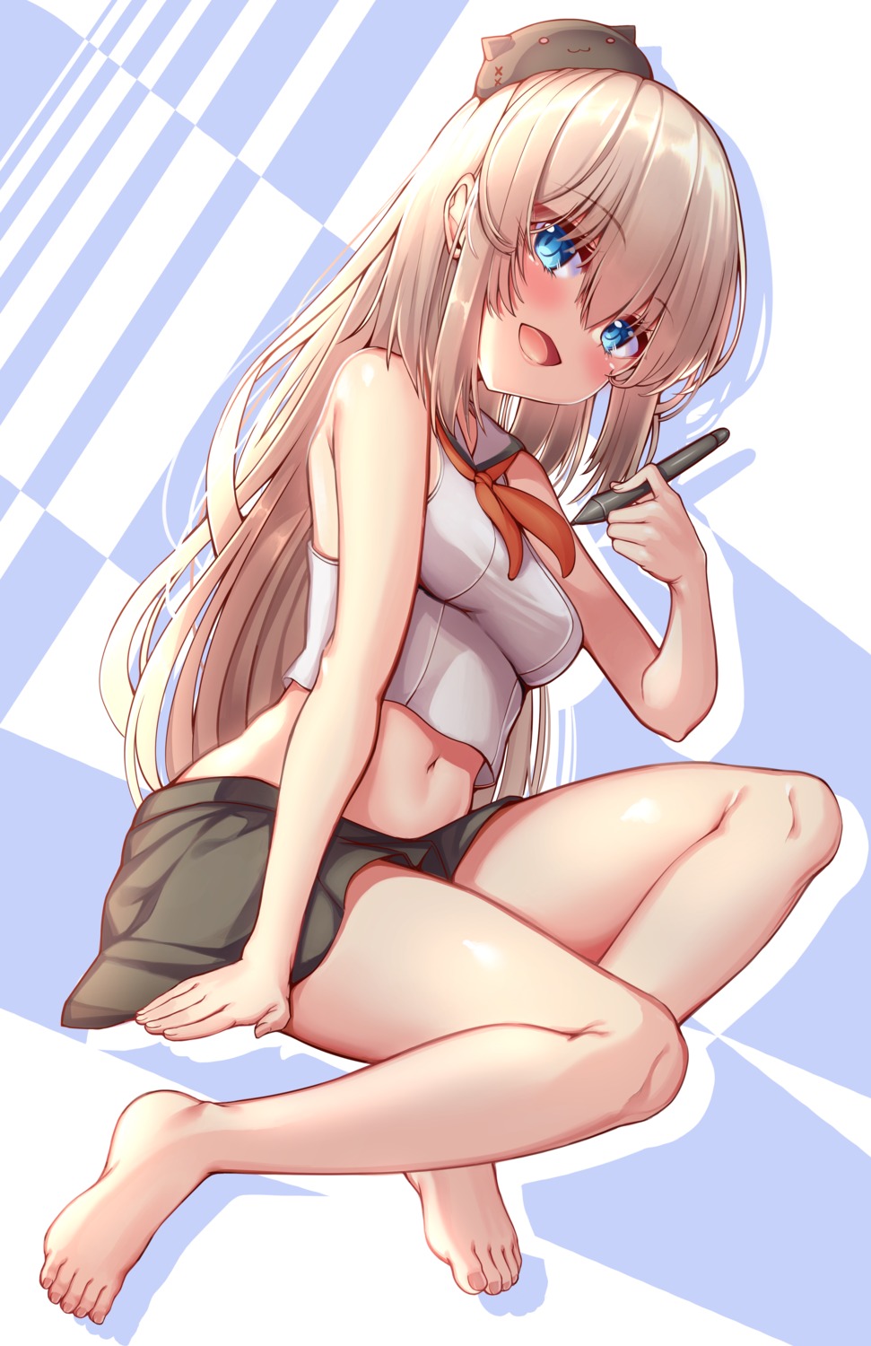 feet, kaptivate, seifuku, skirt_lift
