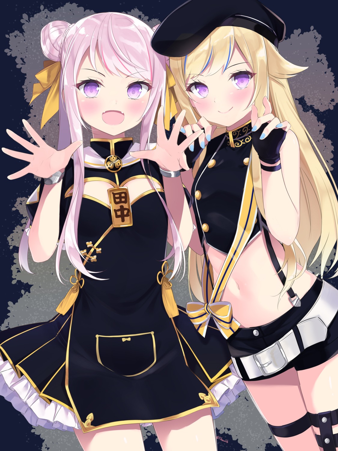 asian_clothes, garter, himehina_channel, sasahara_wakaba, suzuki_hina, tanaka_hime