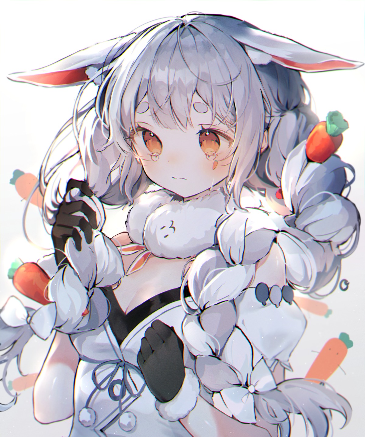 animal_ears, bunny_ears, cleavage, damo_(xdzt8552), hololive, usada_pekora