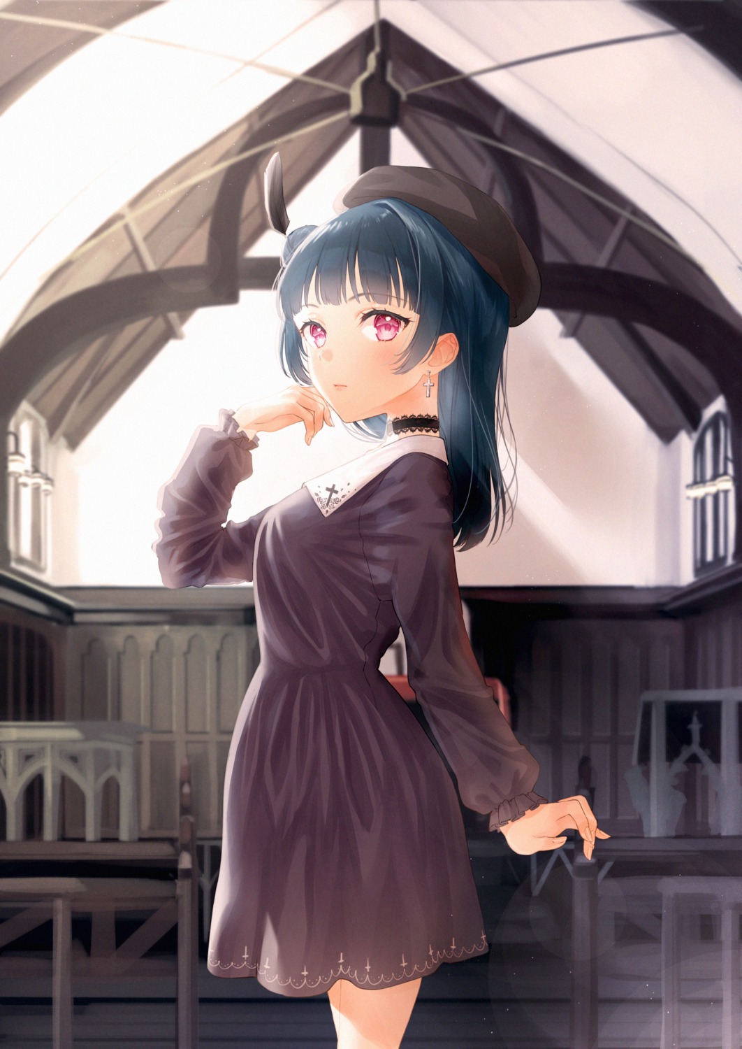 dress, love_live!_(series), love_live!_sunshine!!, luna_(mi-chanman), tsushima_yoshiko