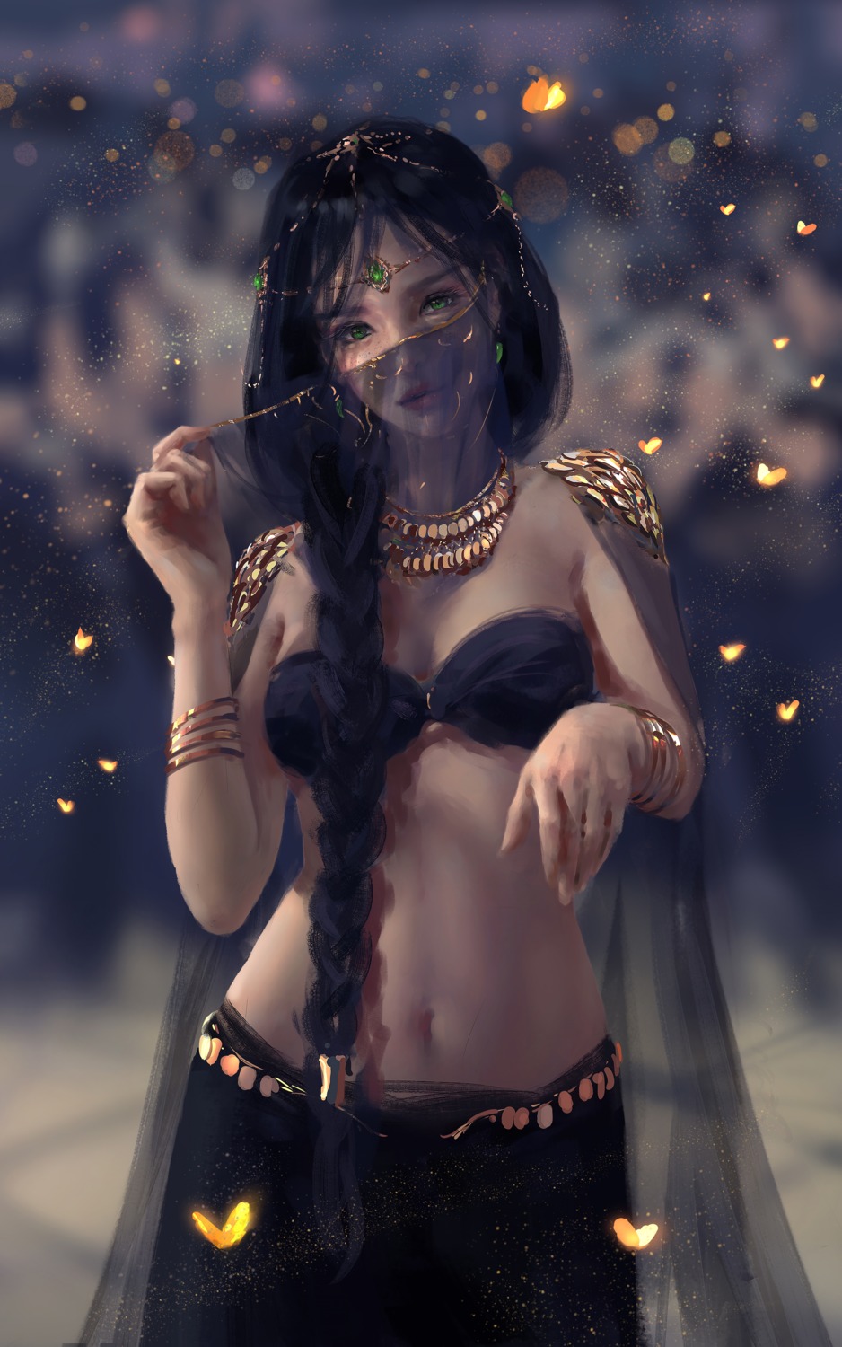aeolian, bikini_top, cleavage, ghostblade, see_through, swimsuits, wlop