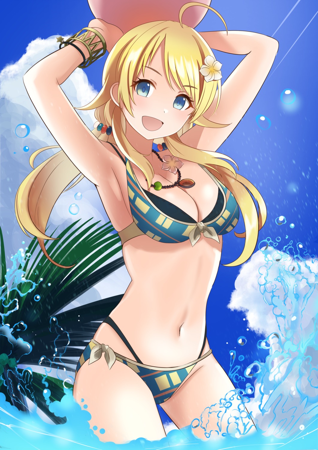 bikini, hachimiya_meguru, john_manjirou_(love-love-happy21), swimsuits, the_idolm@ster, the_idolm@ster_shiny_colors, wet