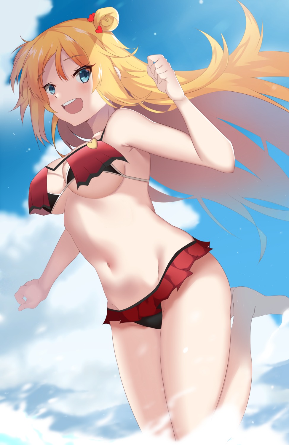 akai_haato, bikini, hololive, swimsuits, vitoputr, wet