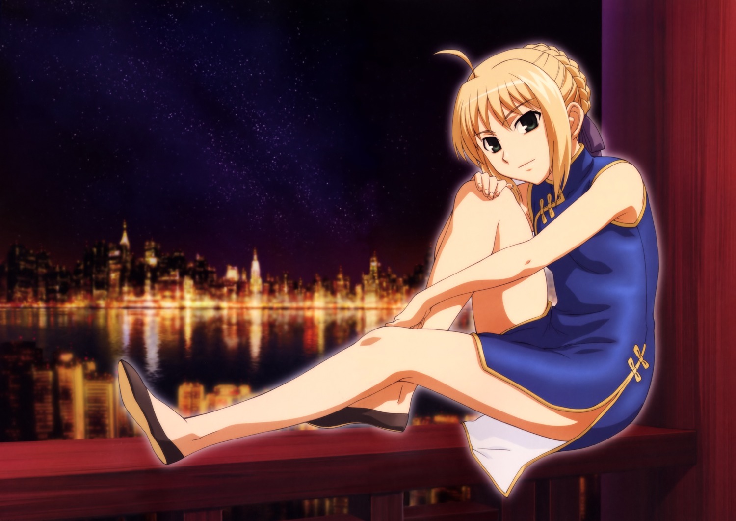 artoria_pendragon_(fate), chinadress, fate/stay_night, hashimoto_hideki