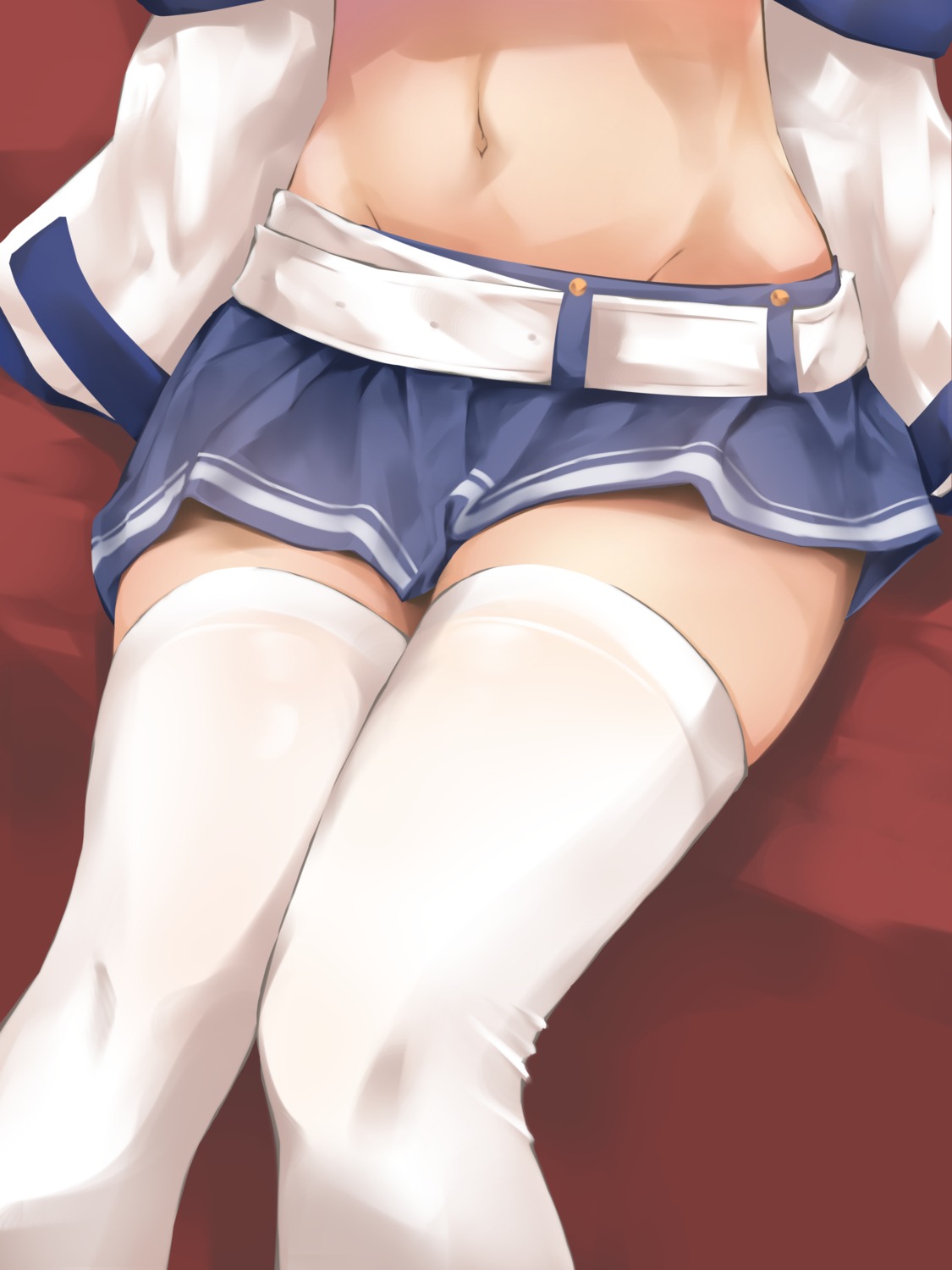 ayanami_(azur_lane), azur_lane, nopan, sutetete, thighhighs