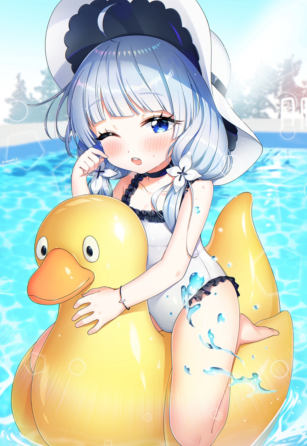 azur_lane, illustrious_(azur_lane), little_illustrious_(azur_lane), melo_(meromero), swimsuits