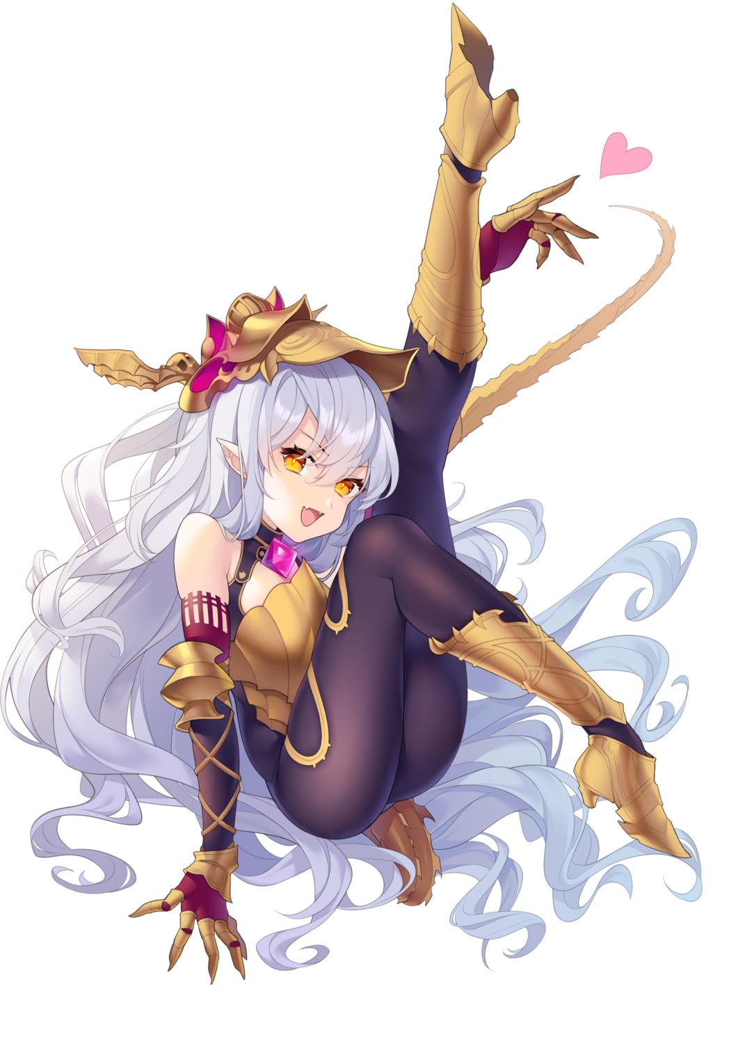 armor, bodysuit, granblue_fantasy, heels, may_(2747513627), medusa_(shingeki_no_bahamut), pointy_ears, tail