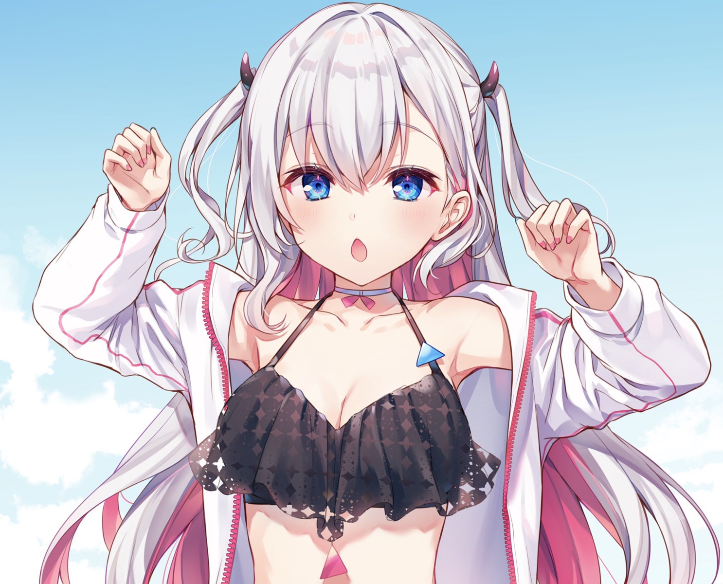 avatar_2.0_project, bikini_top, komeshiro_kasu, musubime_yui, open_shirt, swimsuits