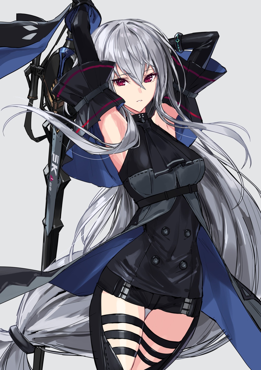 arknights, garter, sigma99, skadi_(arknights), sword