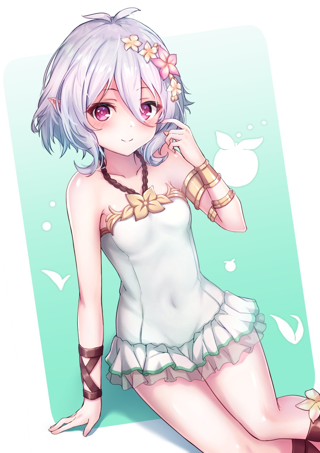 alisia0812, kokkoro, pointy_ears, princess_connect!, princess_connect!_re:dive, see_through, swimsuits