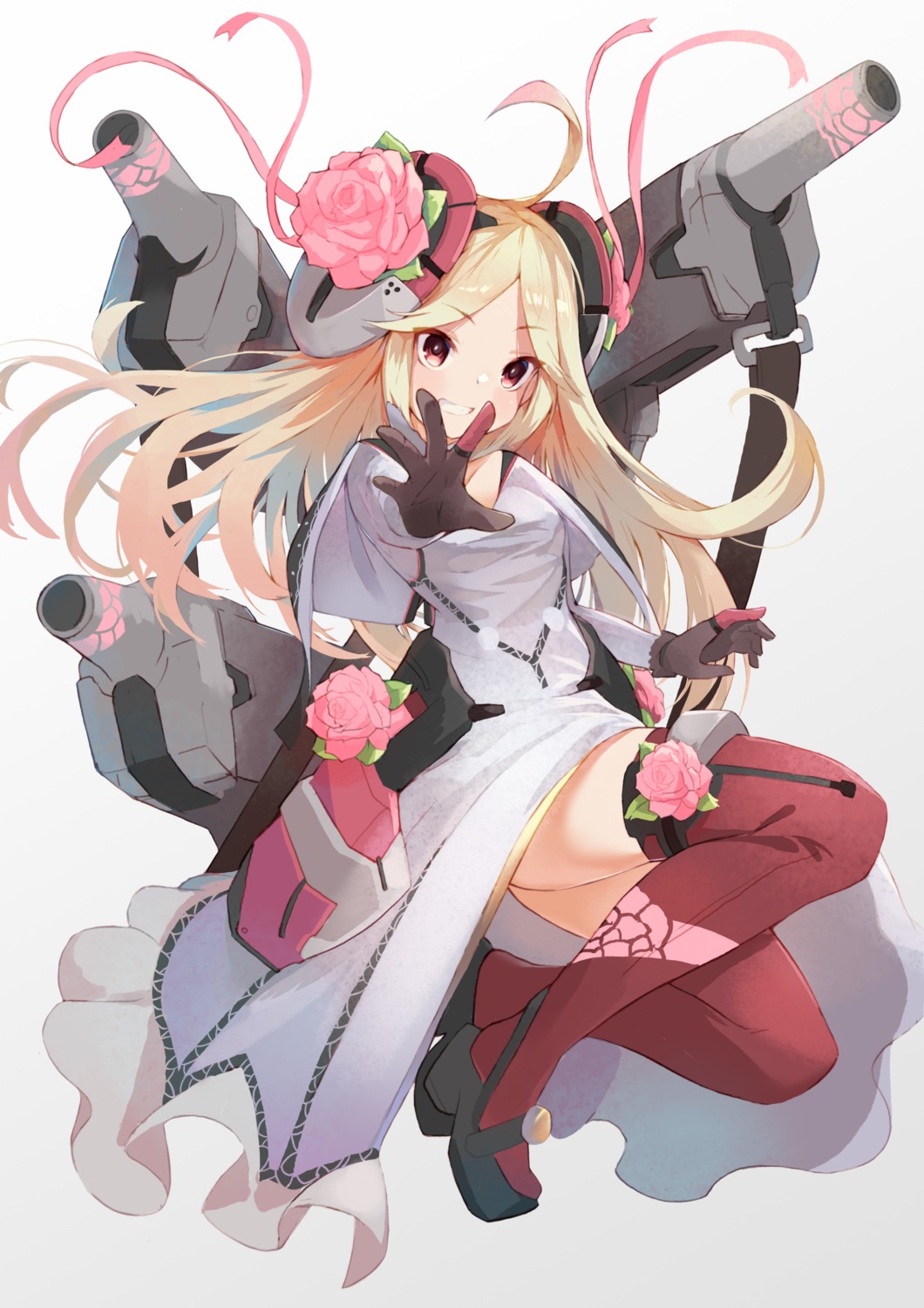 dress, heels, piliheros2000, skirt_lift, thighhighs