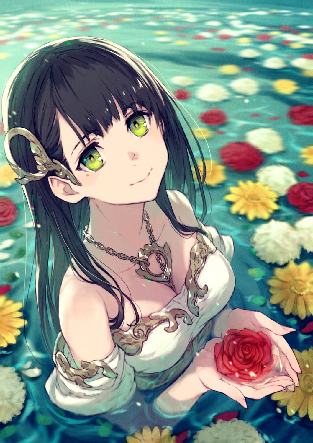 cleavage, kusano_shinta, wet