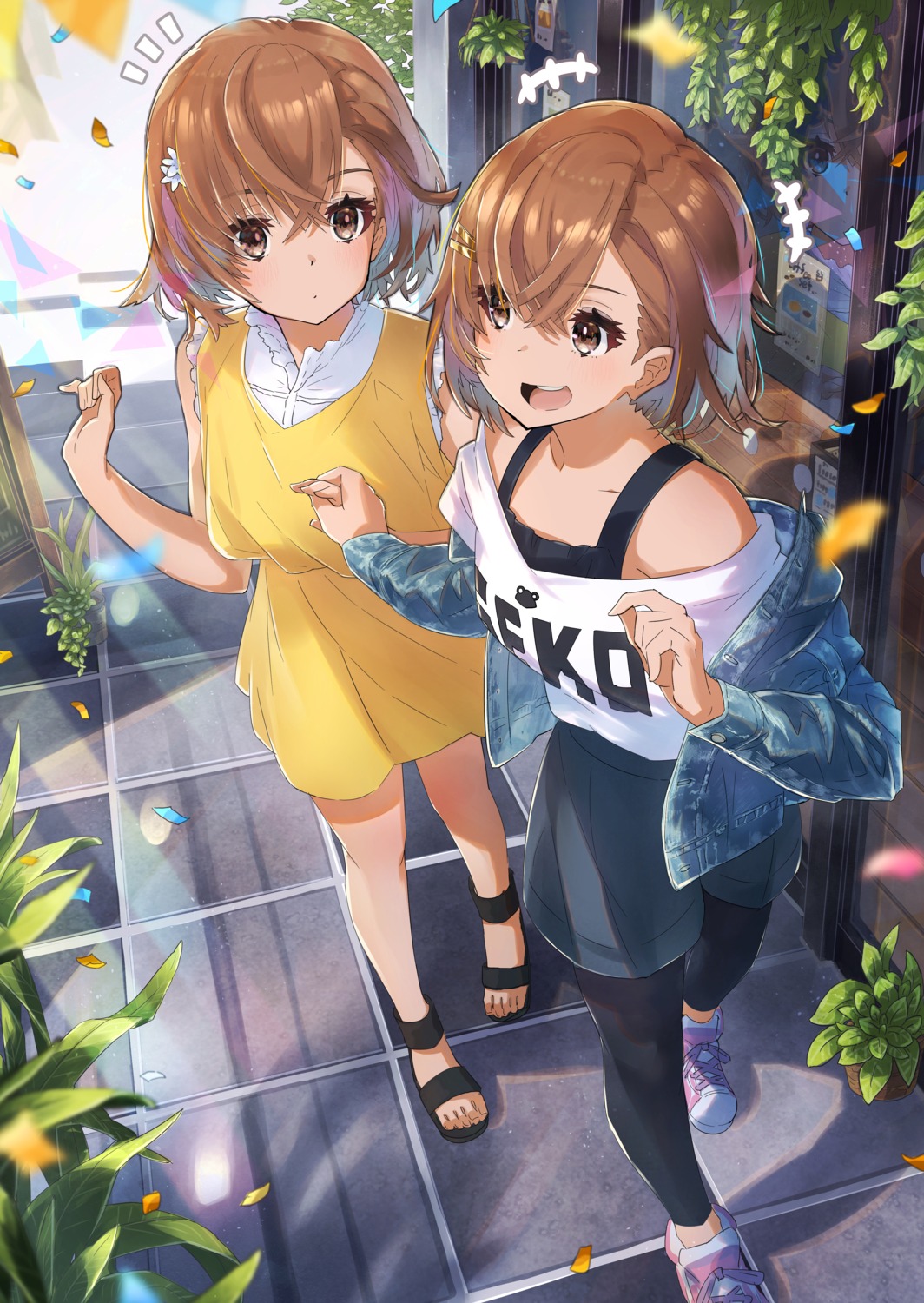 dress, hatsuga_(dmaigmai), misaka_imouto, misaka_mikoto, toaru_kagaku_no_railgun, toaru_majutsu_no_index