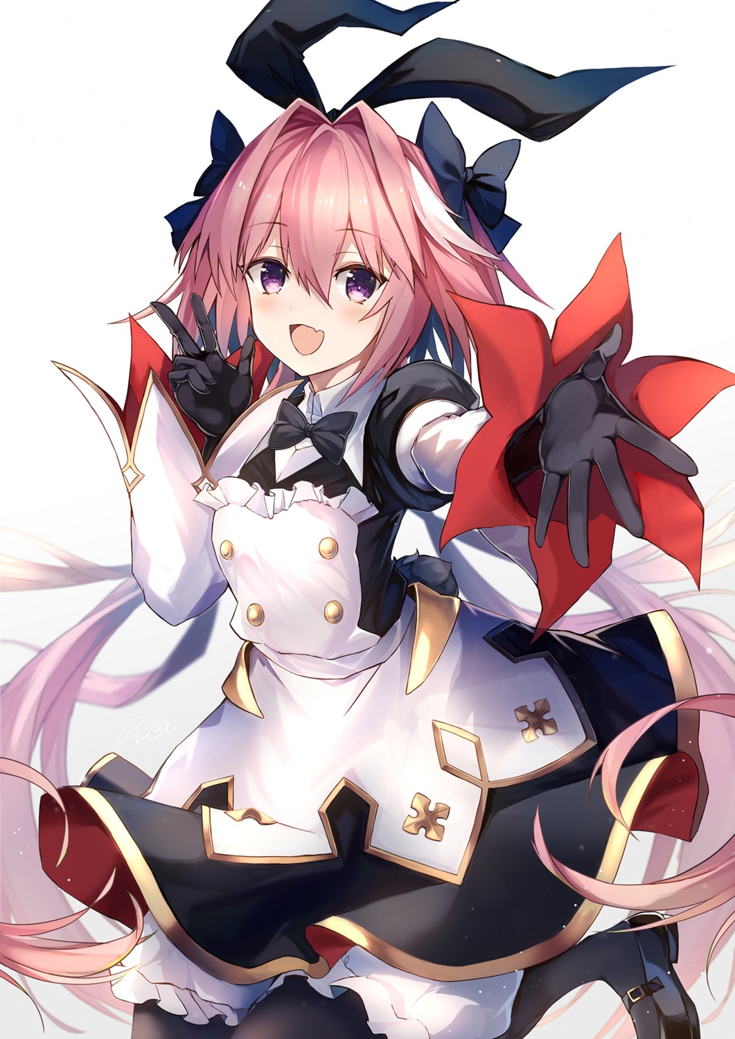 animal_ears, astolfo_(fate), bunny_ears, fate/grand_order, maid, riia, trap