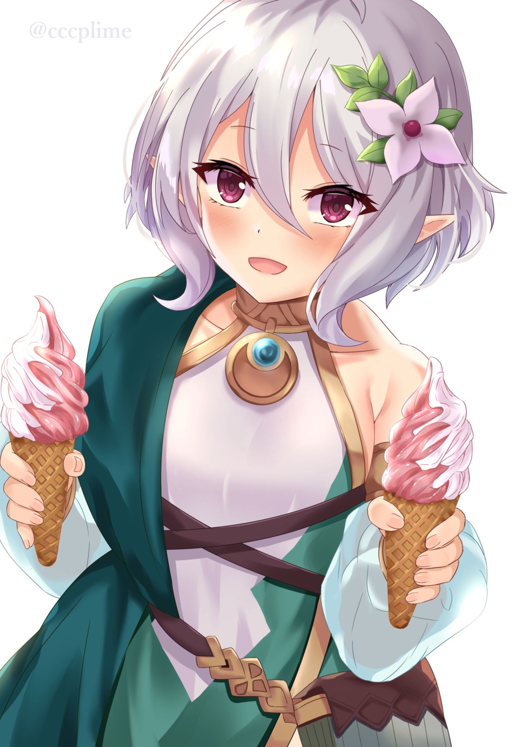dress, kokkoro, pointy_ears, princess_connect!, princess_connect!_re:dive, yagiryu