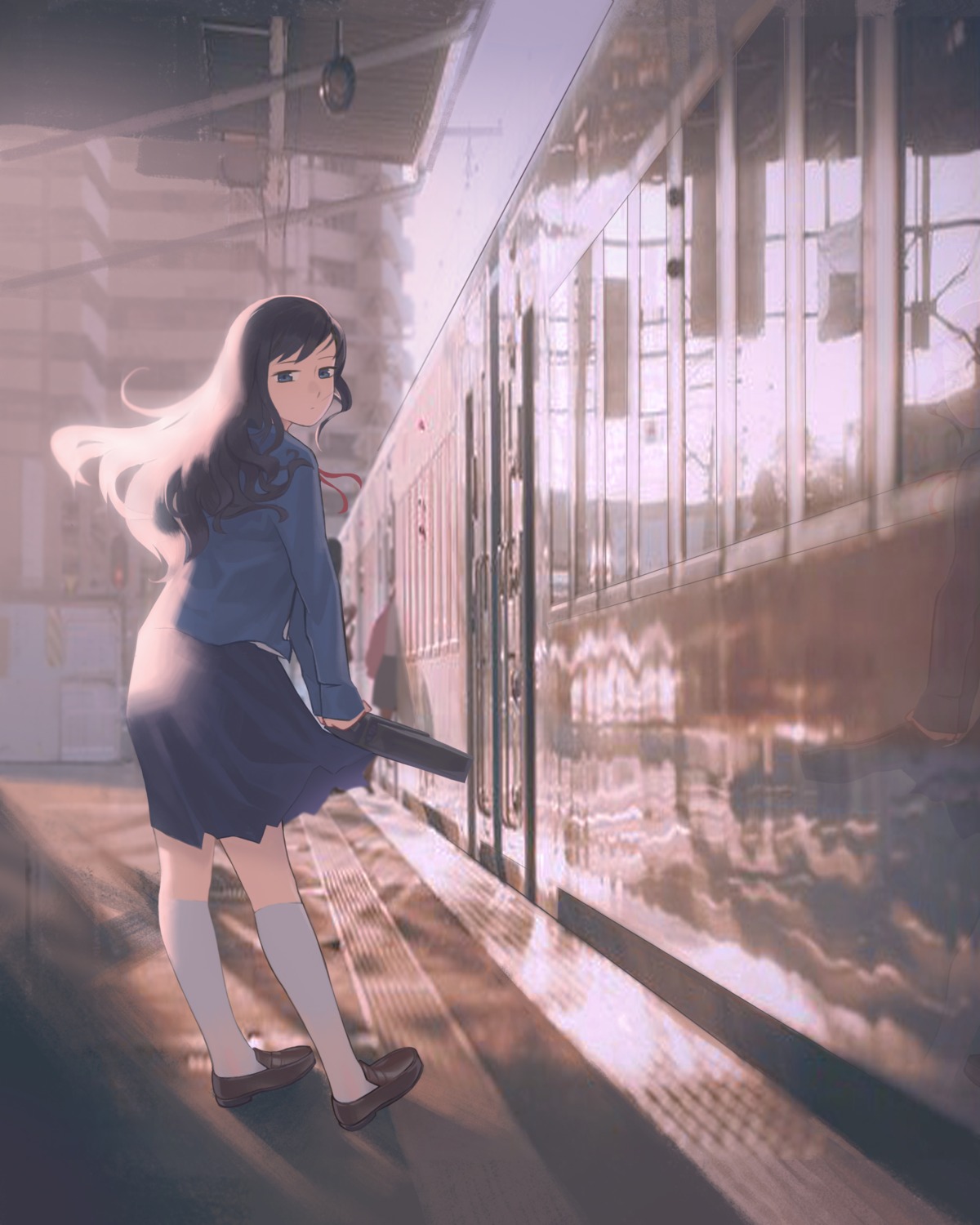 joshikousei_no_muda_zukai, saginomiya_shiori, seifuku, yurayura