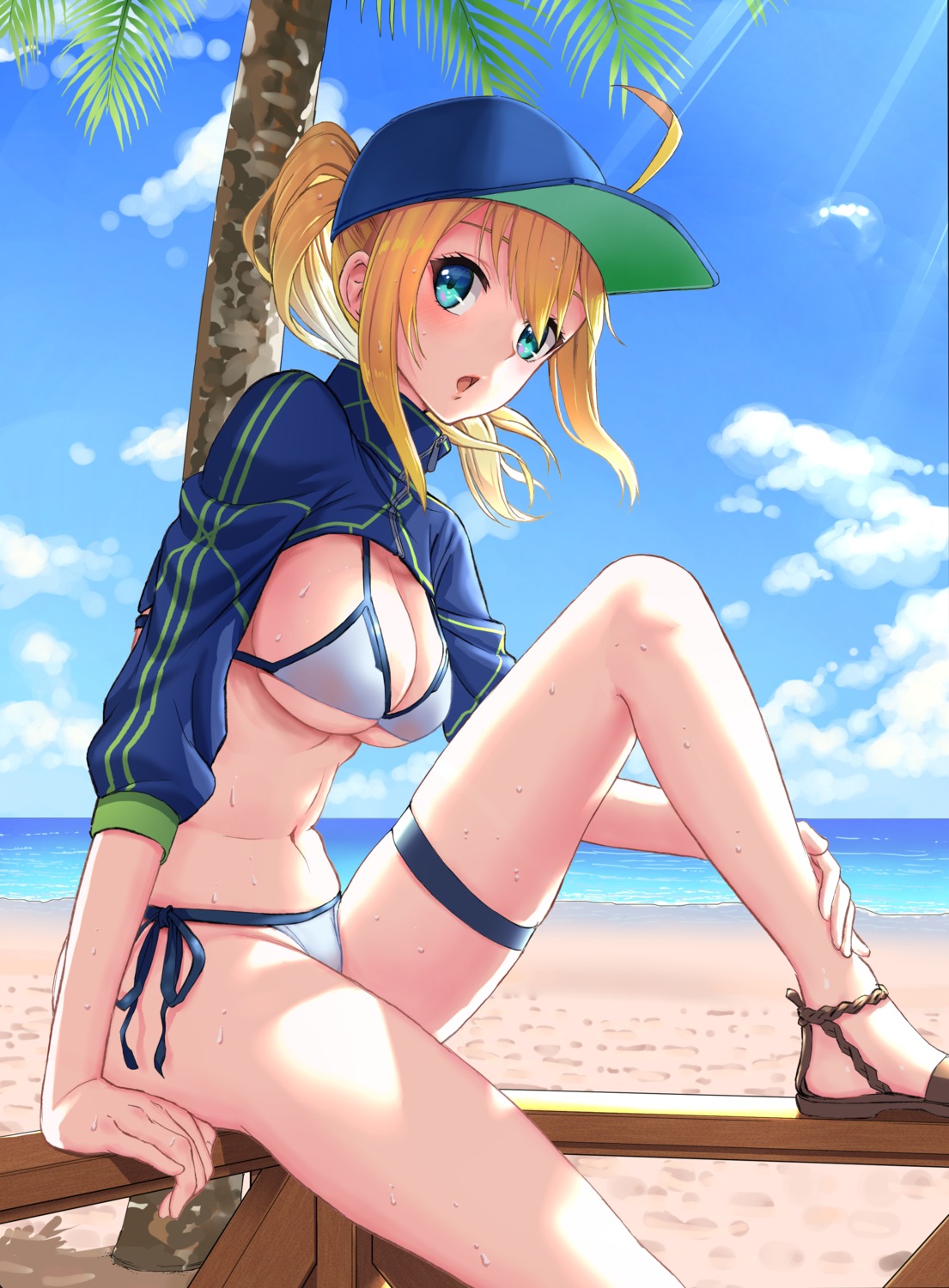 bikini, dousunnen, fate/grand_order, garter, heroine_xx, swimsuits