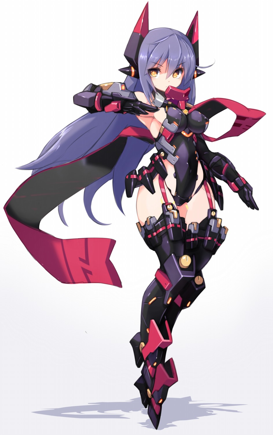 hana_(xenoblade_2), hana_jd, karukan, leotard, mecha_musume, stockings, thighhighs, xenoblade_(series)