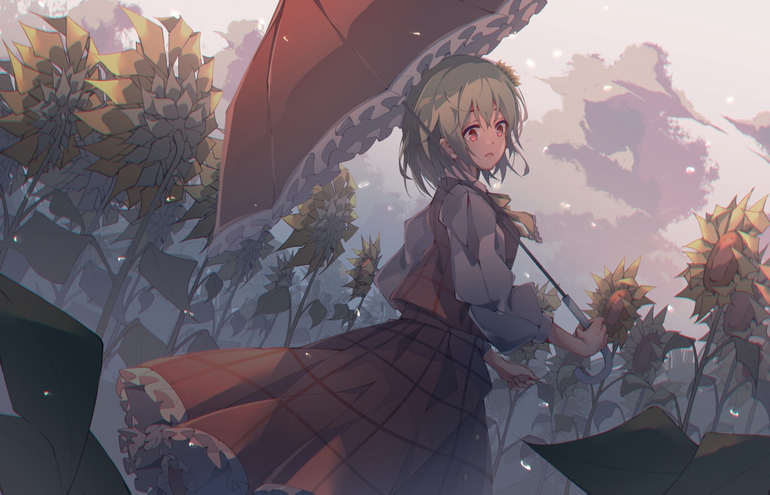 kazami_yuuka, qi_zhong_ji, touhou, umbrella