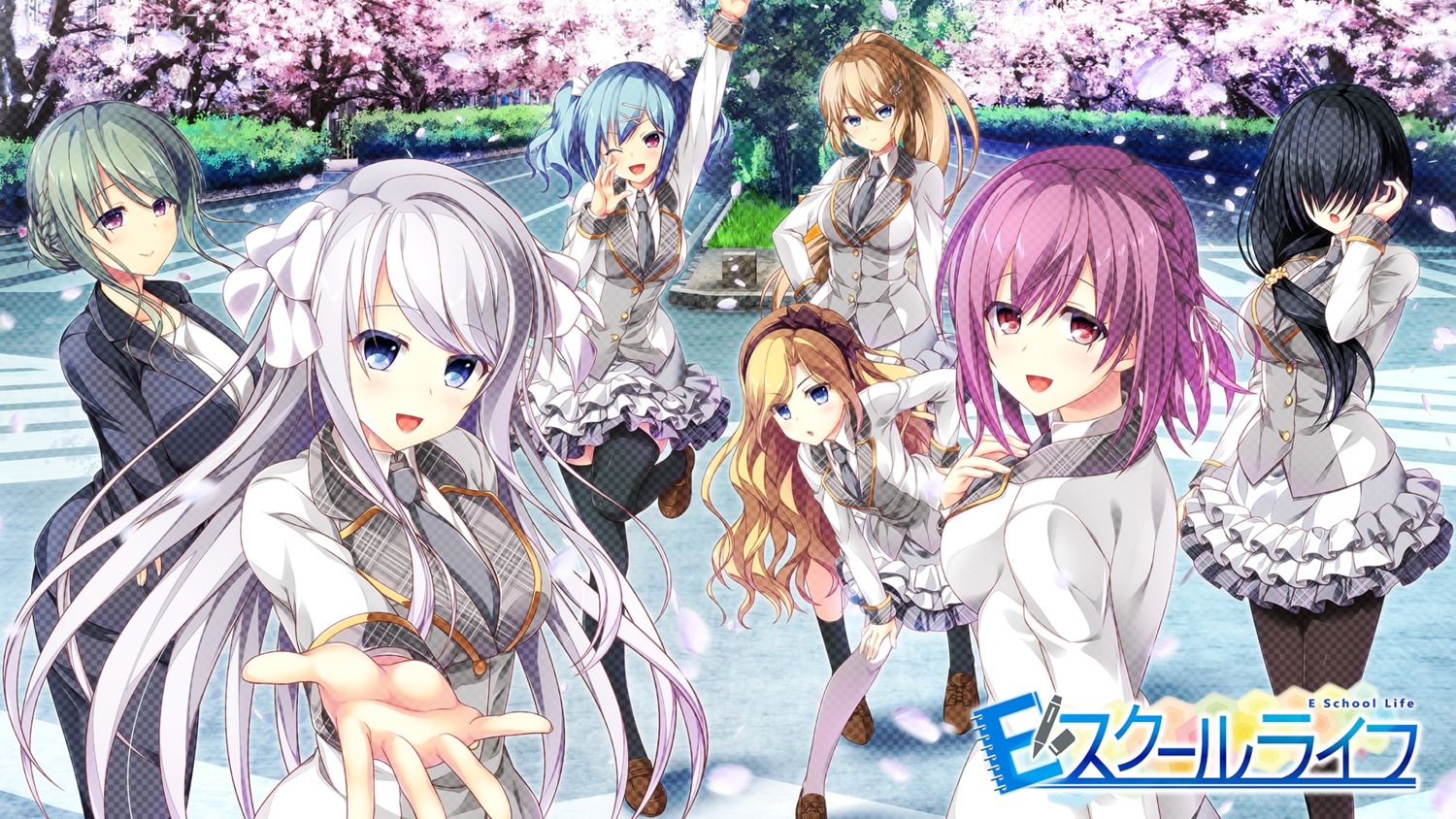 business_suit, e_school_life, hook, pantyhose, rinks, seifuku, skirt_lift, thighhighs