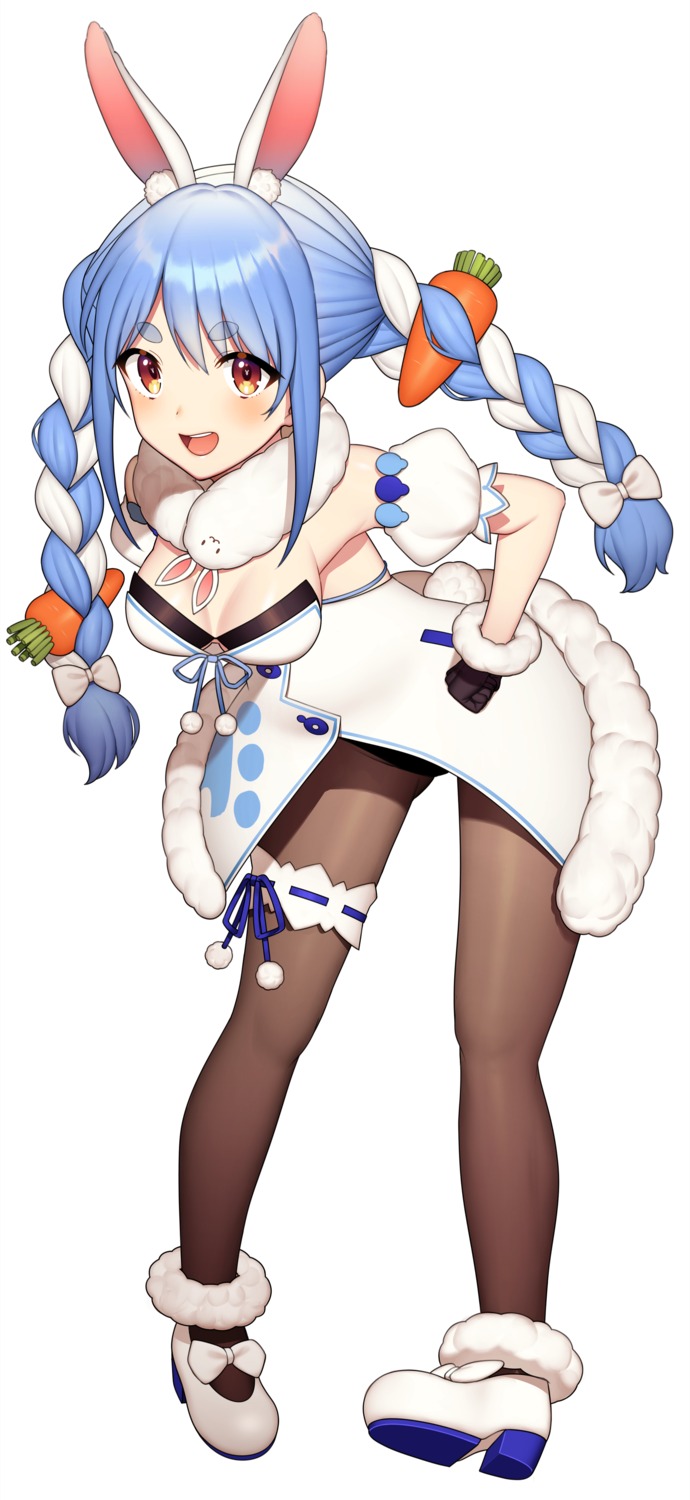 animal_ears, bunny_ears, bunny_girl, garter, heels, hololive, pantyhose, tail