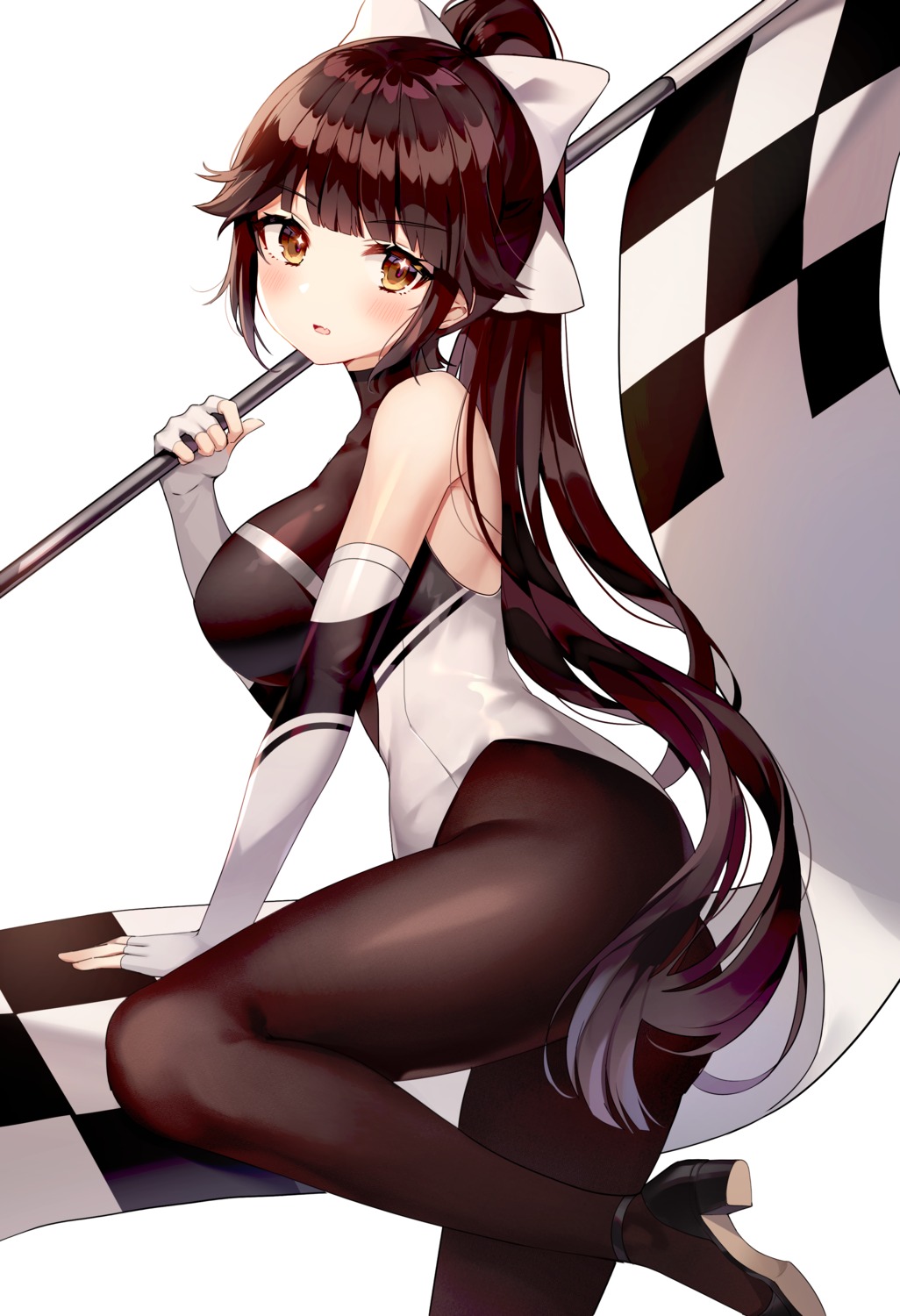 azur_lane, bodysuit, churi_(oxxchurixxo), heels, takao_(azur_lane)