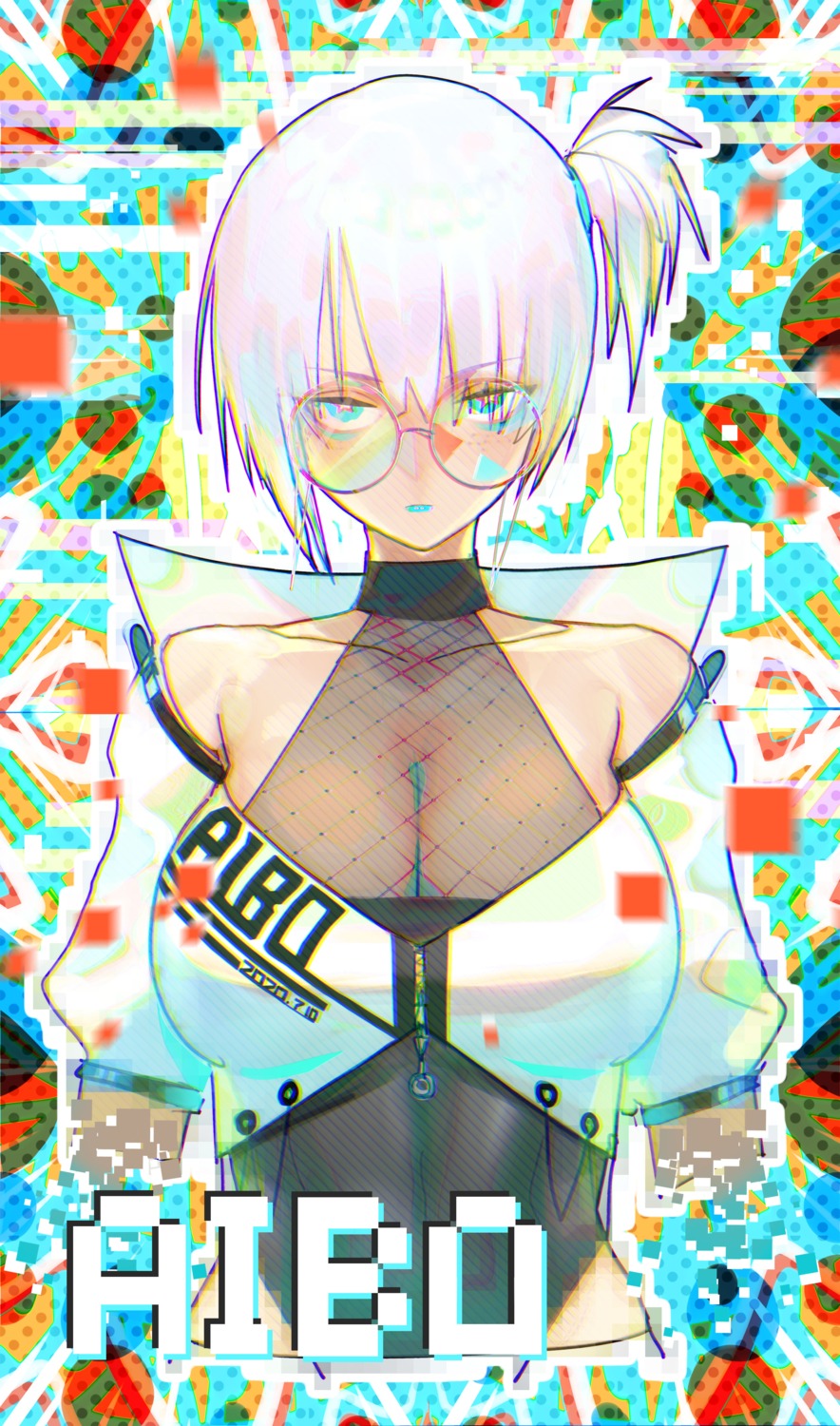 cleavage, gorgeous_mushroom, leotard, megane, see_through