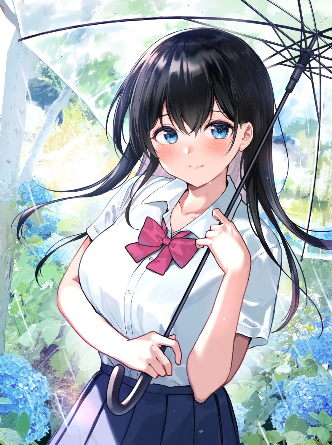 nishizawa_5mm, seifuku, umbrella