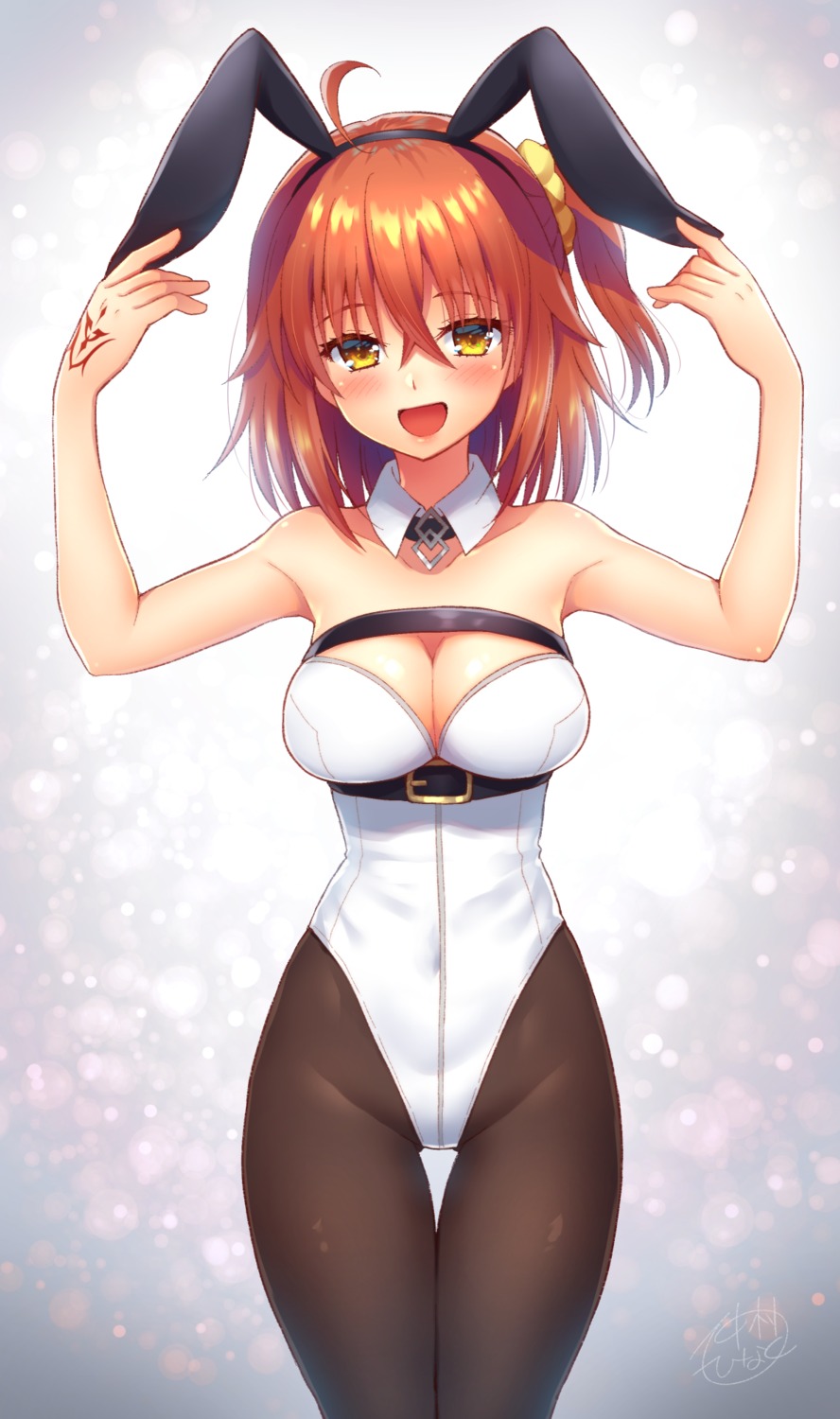 animal_ears, bunny_ears, bunny_girl, cleavage, fate/grand_order, nakamura_hinato, pantyhose