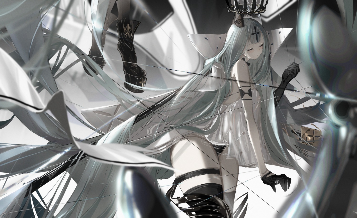 azur_lane, champagne_(azur_lane), garter, lingerie, naruwe, pantsu, see_through, thighhighs