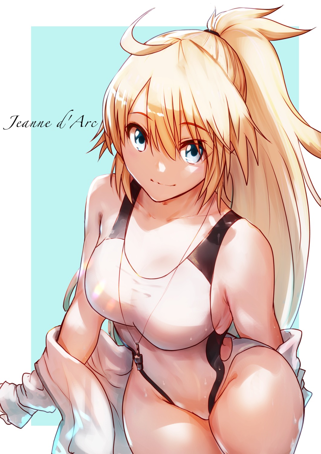 fate/grand_order, jeanne_d'arc, jeanne_d'arc_(fate), nakanishi_tatsuya, swimsuits, wet_clothes